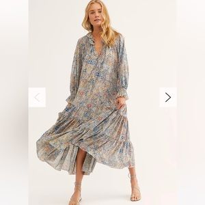Free People Feeling Groovy maxi dress in ivory combo